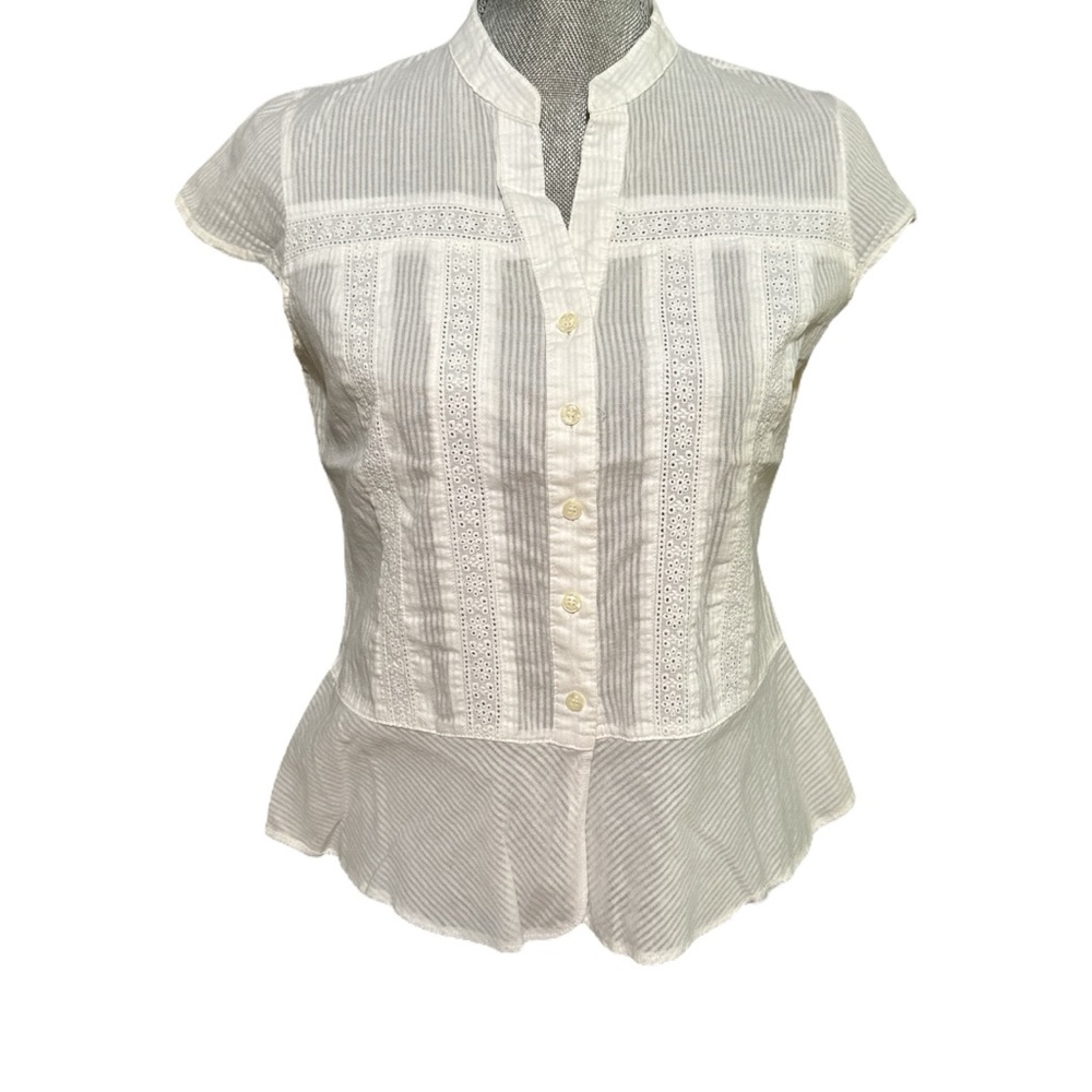 White Peplum Blouse